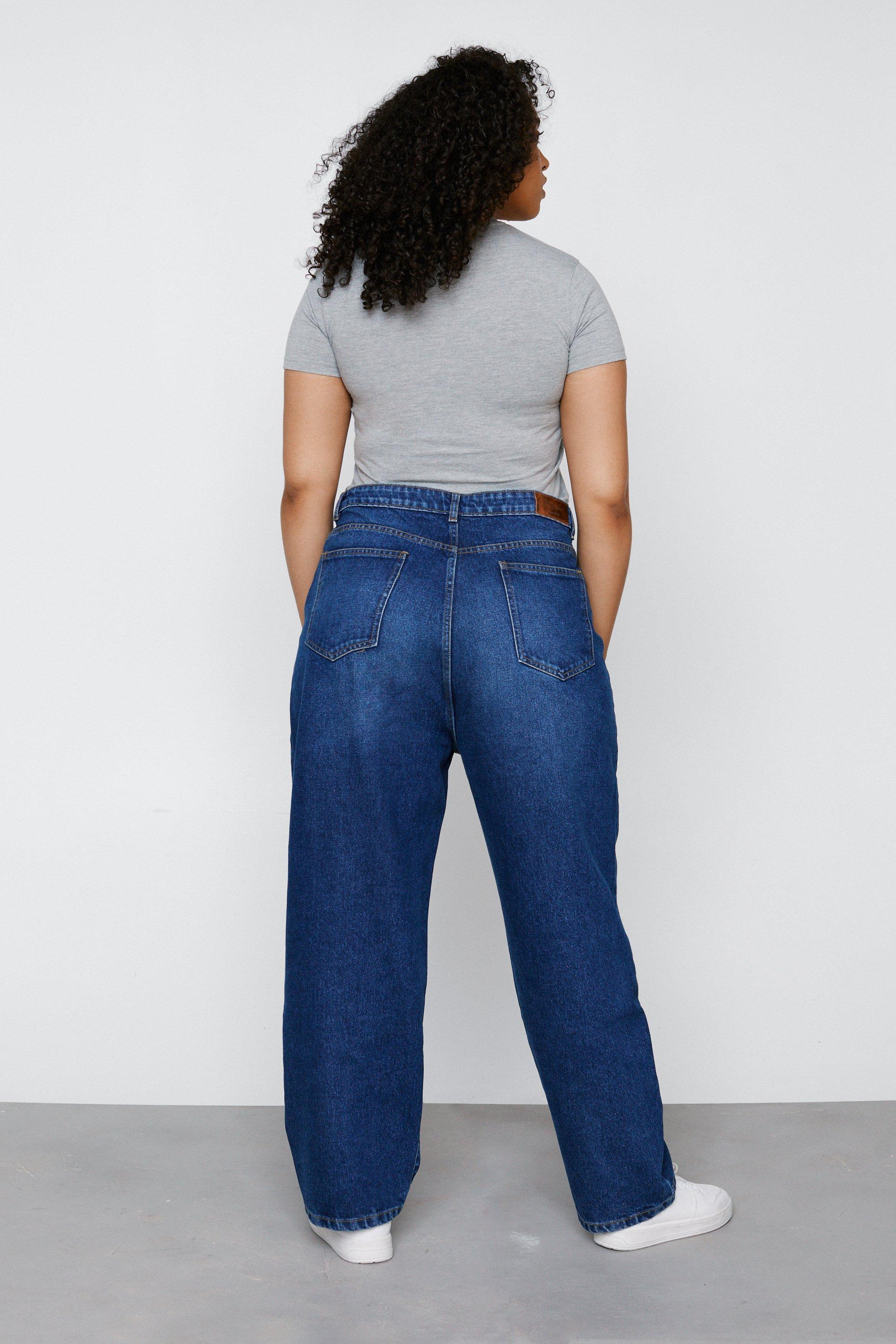 Denim mom jeans top